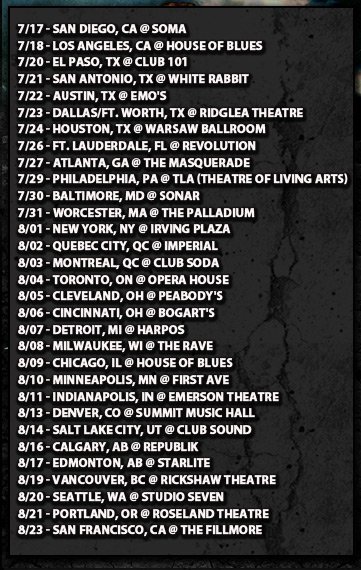 Summer Slaughter Tour Dates