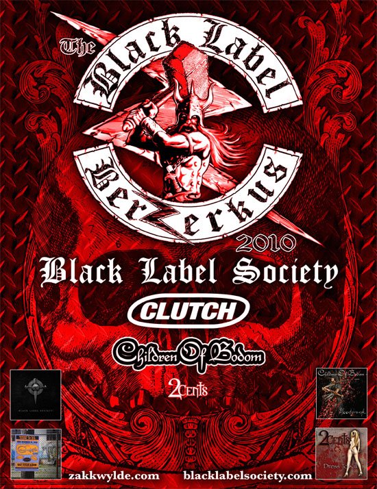 Black Label Society Berzerkus Tour Poster 2010