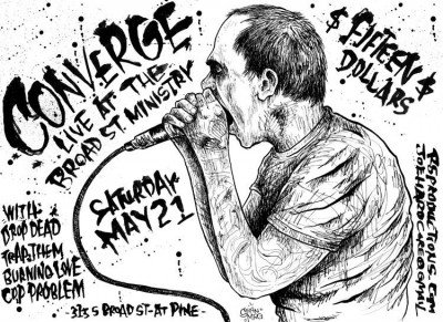 Converge, Dropdead, Burning Love, Trap Them, Cop Problem Flyer