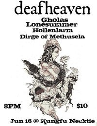 deafheaven flyer - kung fu necktie