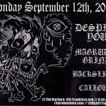Despise You and Magrudergrind Philly Show Poster Sept 12, 2011